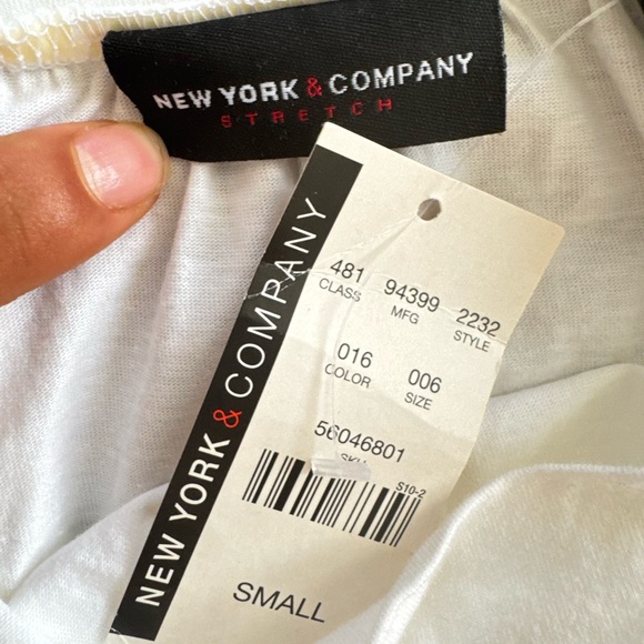 New York & Company White Maxi A-Line Skirt 100% cotton size S - Picture 6 of 7